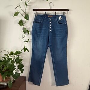 Judy Blue High Waist Button Fly Medium Wash Stretch Jeans